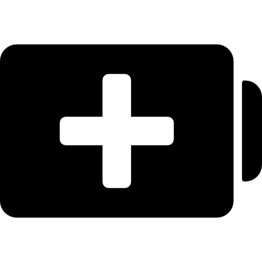 Battery With Plus Sign Icons Free Download