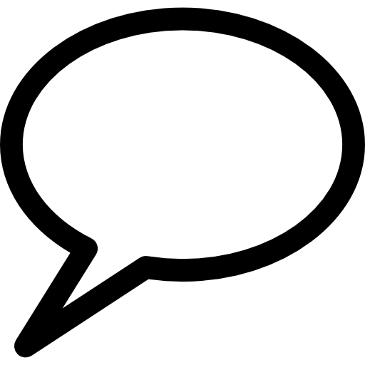 Comment Speech Bubble Of Oval Shape Outline Symbol For Interface