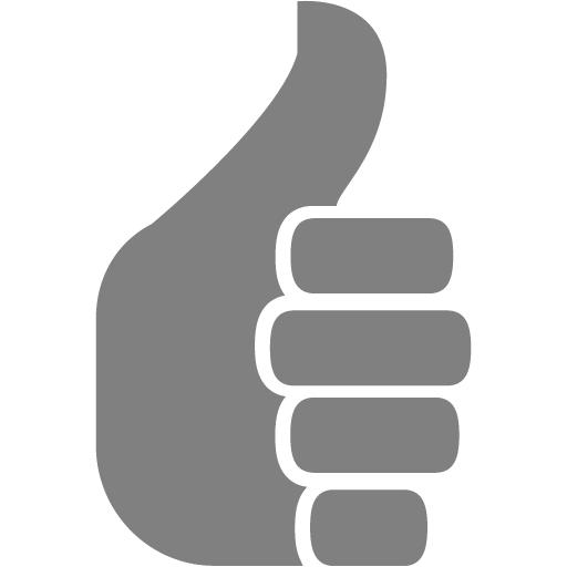 Gray Thumbs Up Icon