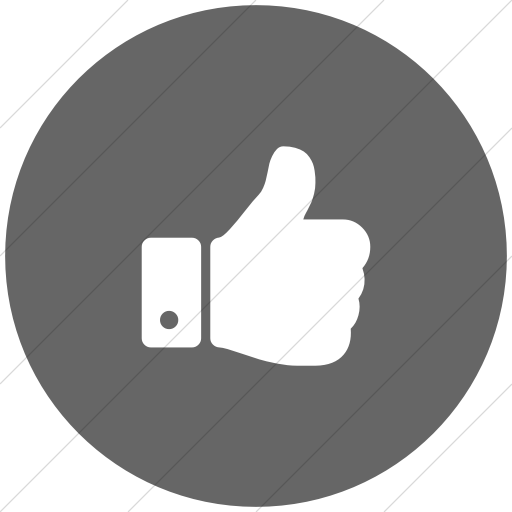 Flat Circle White On Gray Bootstrap Font Awesome Thumbs