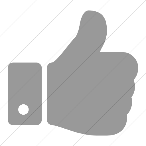 Simple Light Gray Bootstrap Font Awesome Thumbs Up Icon
