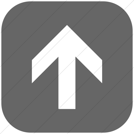 Flat Rounded Square White On Gray Aiga Up Arrow Icon