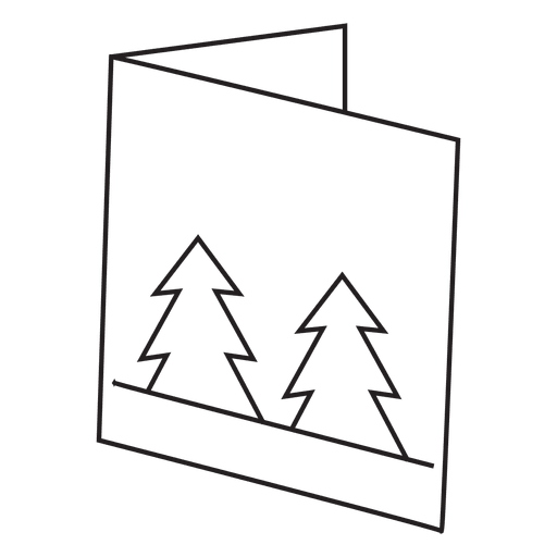 Winter Greeting Card Stroke Icon