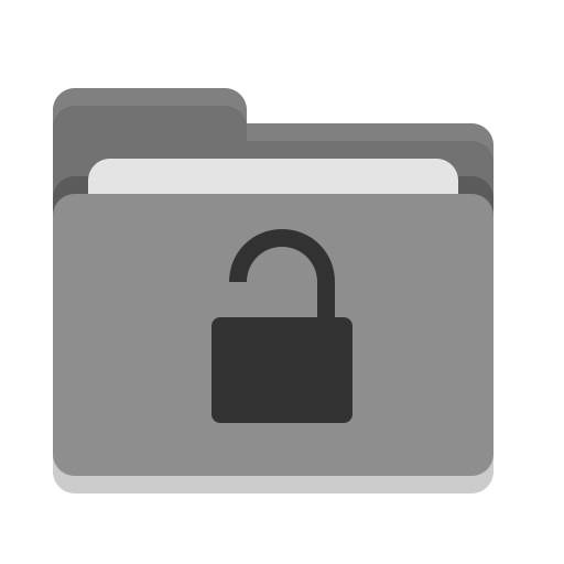 Folder, Grey, Unlocked Icon Free Of Papirus Places