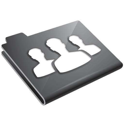 Folder, Grey, Users Icon