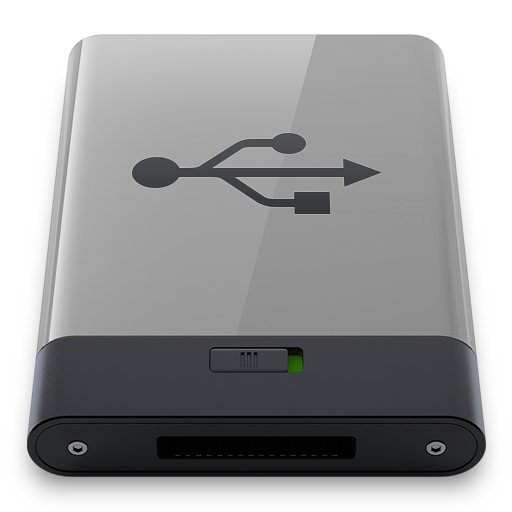 Grey Usb B Icon