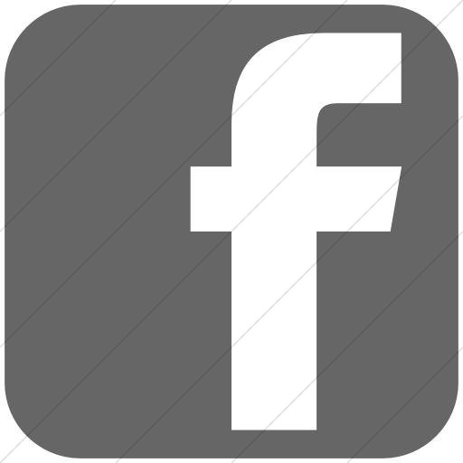 Simple Gray Social Media Facebook Square Icon