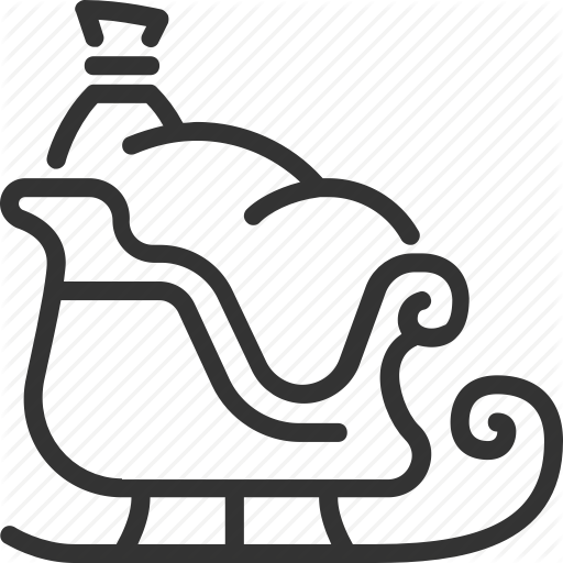 Christmas, Holidays, Santa, Sleigh Icon