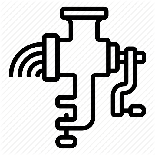 Grinder, Manual, Meat Icon