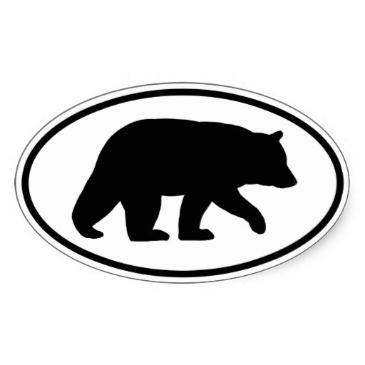 Bear Silhouette Black Bear Silhouette Sticker