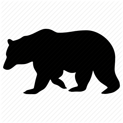Animal, Bear, Grizzly, Nature, Silhouette, Wild, Zoo Icon