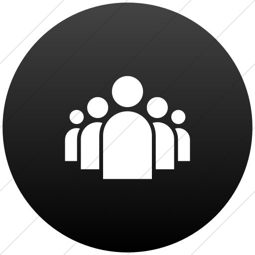 Flat Circle White On Black Gradient Ocha Humanitarians