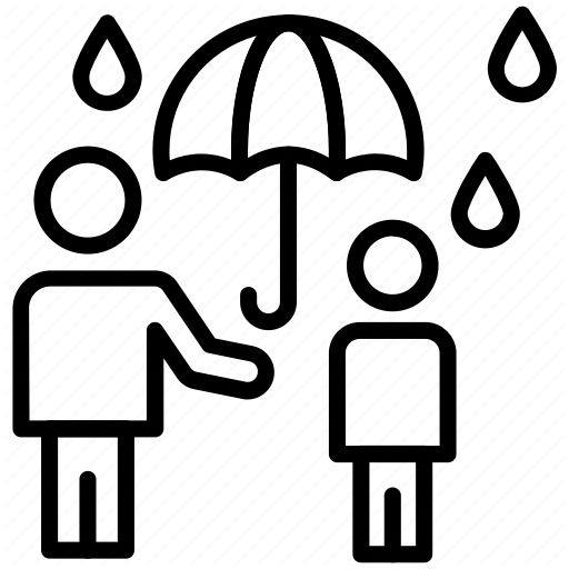 Avatar, Child, Father, Guardian, Protection, Raining, Umbrella Icon