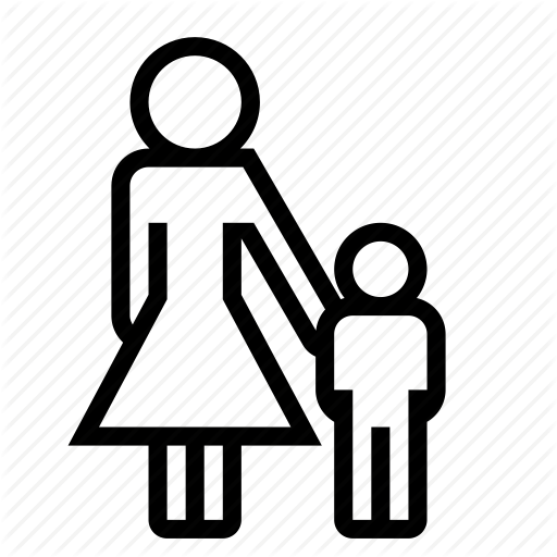 Child, Guardian, Hand, Kid, Mother, Son, Woman Icon