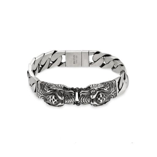 Gucci Garden Tiger Sterling Silver Flat Curb Bracelet Hugh Rice