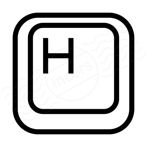 Iconexperience I Collection Keyboard Key H Icon