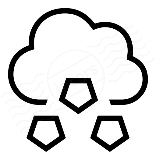 Iconexperience I Collection Cloud Hail Icon