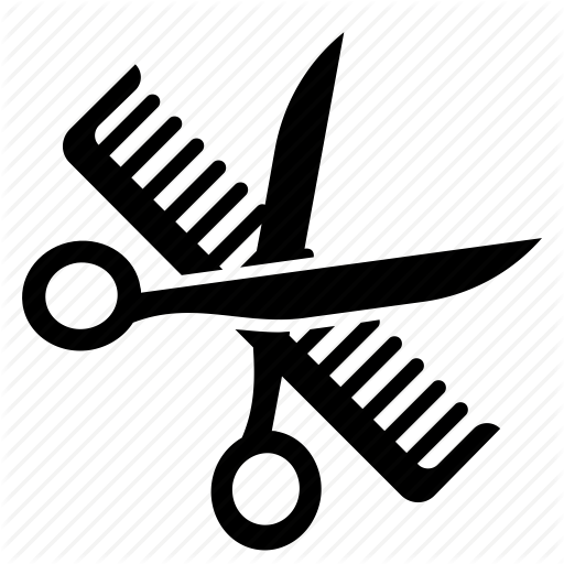 Comb, Haircut, Hairstyle, Scissor Icon