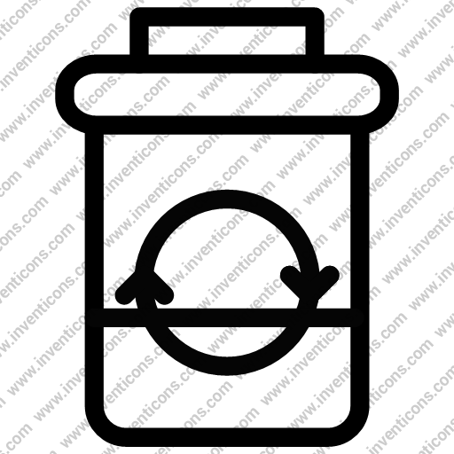 Download Dustbin,garbage,recycle,trashcan,half Icon Inventicons