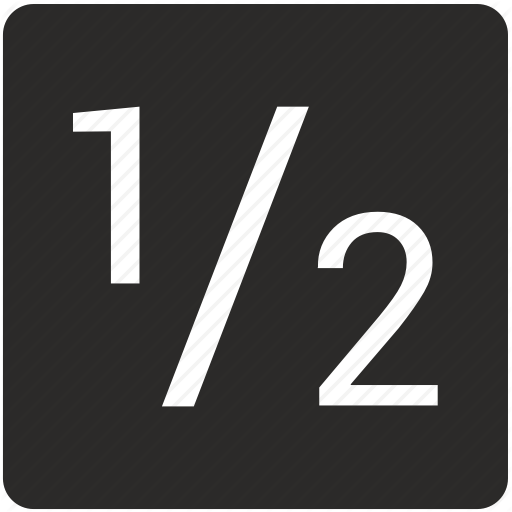 Fraction, Function, Half, Math Icon