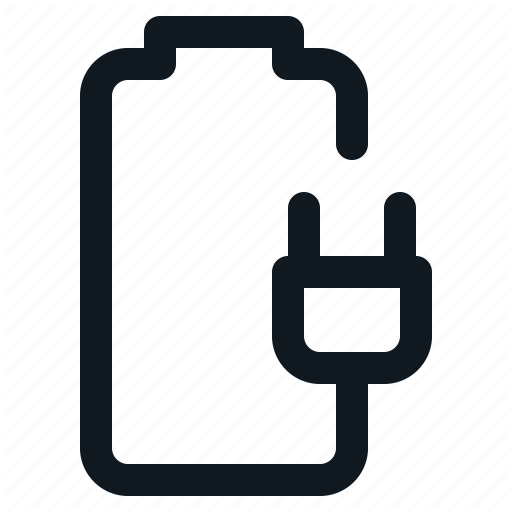Battery, Charge, Charging, Empty, Potrait Icon
