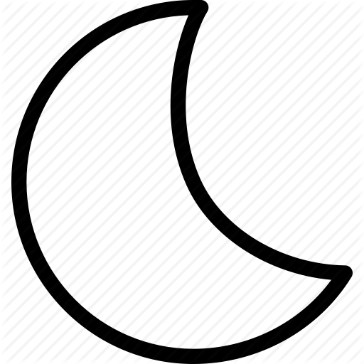 Half, Moon, Night Icon