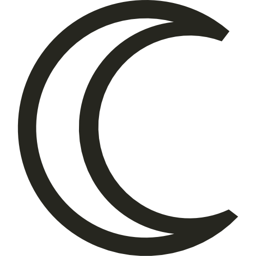 Half, Moon Icon Free Of Linear Weather Elements