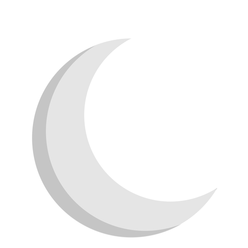 Crescent Moon Flat Icon