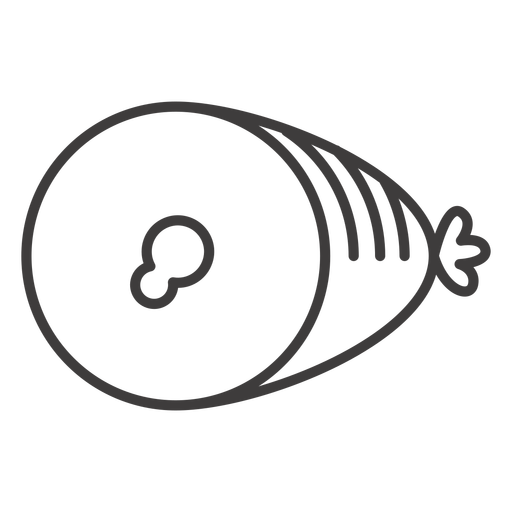 Flat Ham Stroke Icon