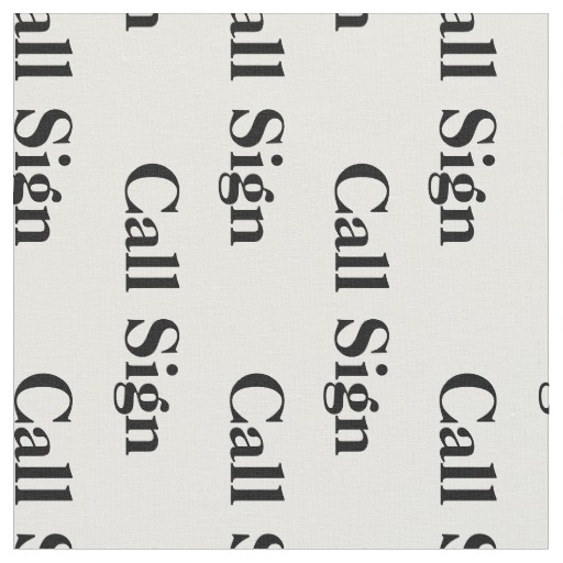 Ham Radio Customized Call Sign Fabric Or Material