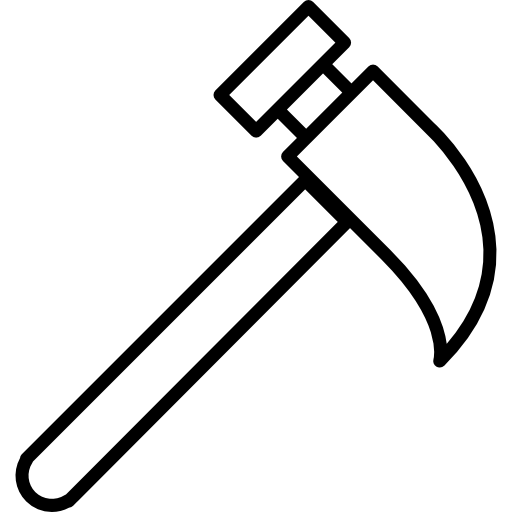 Hammer With Point Outline Side View Icons Free Download