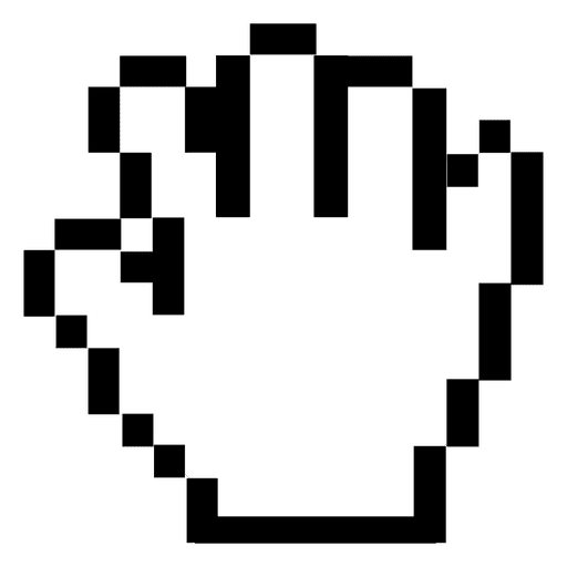 Pixilated Hand Cursor