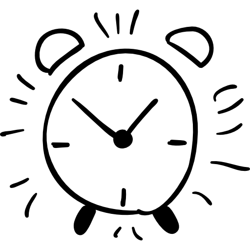Alarm Clock Hand Drawn Outline Icons Free Download