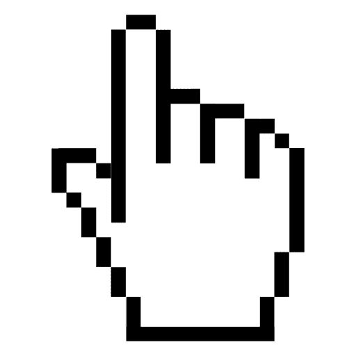 Pixilated Hand Cursor
