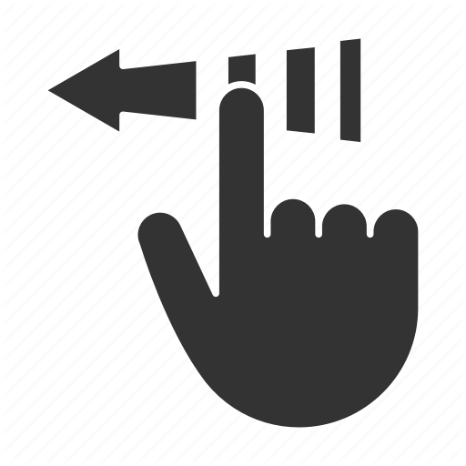 Arrow, Finger, Gesture, Point, Slide, Tap, Unclock Icon