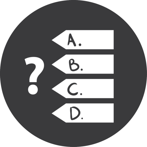Quiz Games Grey Icon