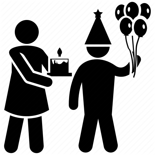 Birthday Celebration, Birthday Party, Birthday Pictogram, Happy