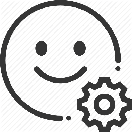 Cogwheel, Customer, Emotion, Happy, Satisfaction, User Icon