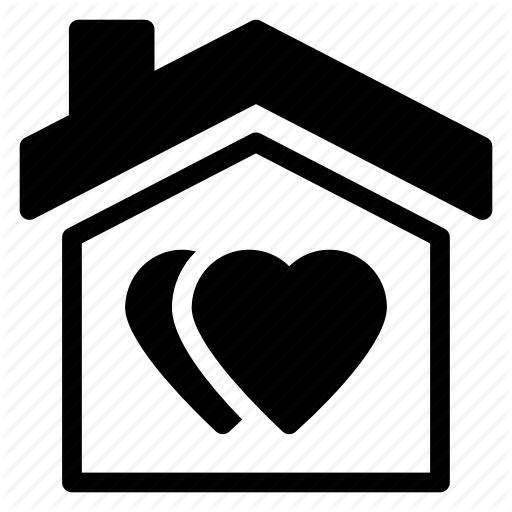 Happy Family, Happy Home, Heart Sign, House, Love Home Icon Icon
