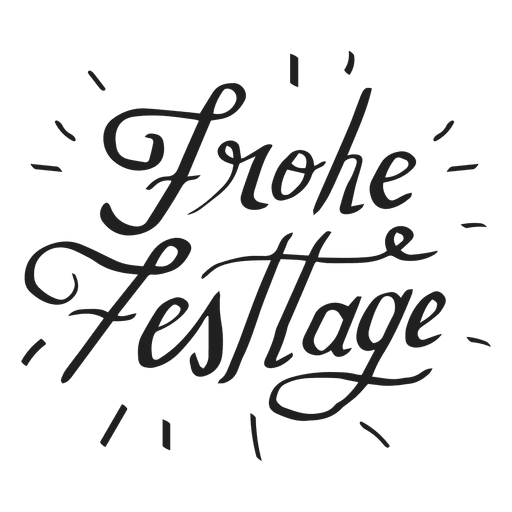 Happy Holidays Lettering In German