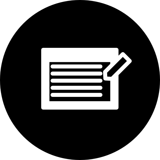 Write Text Symbol In A Circle Icons Free Download