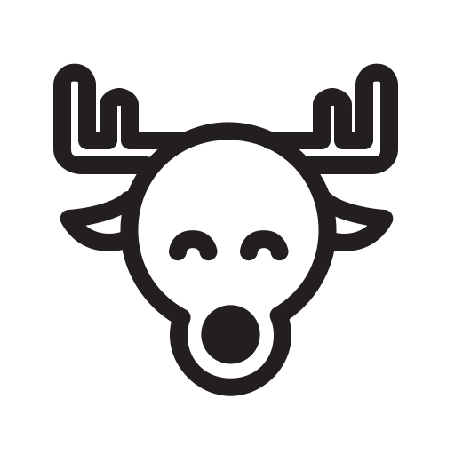 Funny, Deer, Happy, Xmas, Magic, Holiday, Santa Icon