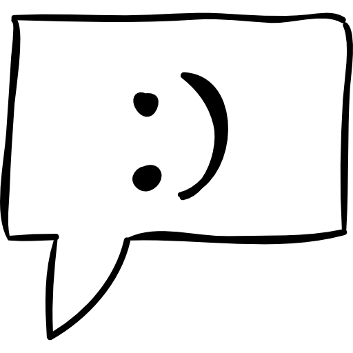 Smile In Message Sketched Speech Bubble Icons Free Download