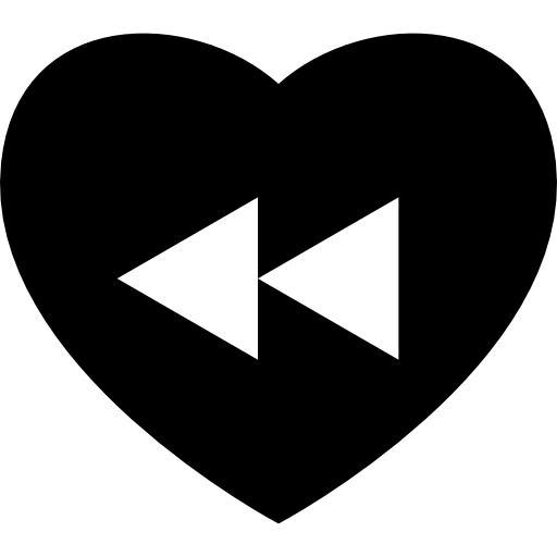 Heart Rewind Back Button Icons Free Download