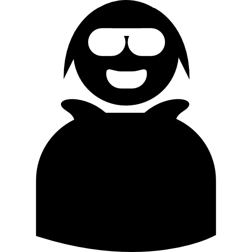 Happy Young Smiling Person With Glasses