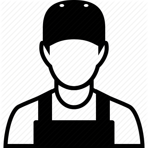 Icon Of Worker In Hard Hat Download Royalty Free Vector Clipart