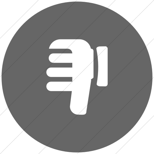 Flat Circle White On Gray Broccolidry Dislike Icon