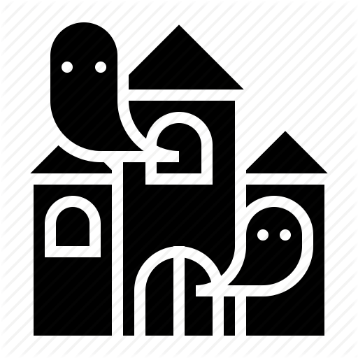 Haunted, House, Park Icon