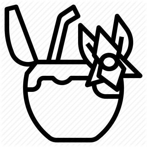 Coconut, Drink, Flower Icon