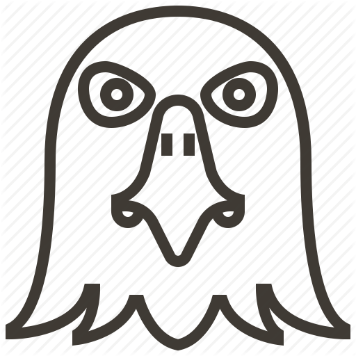 Animal, Bird, Eagle, Face, Hawk, Head Icon